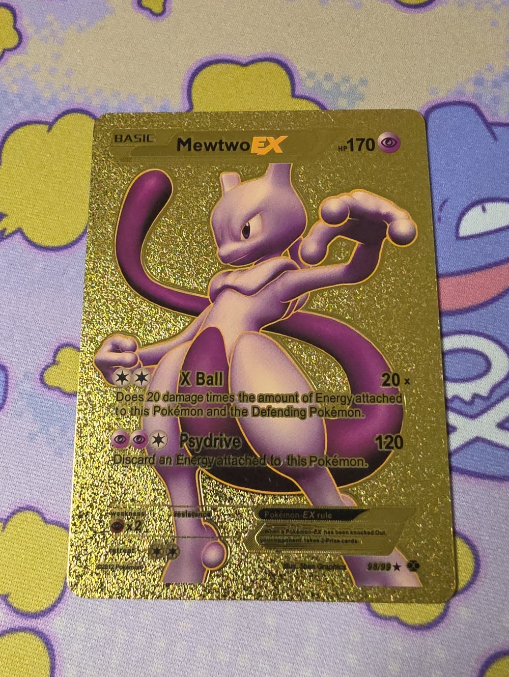 GoldPokemon Mewtwo Card